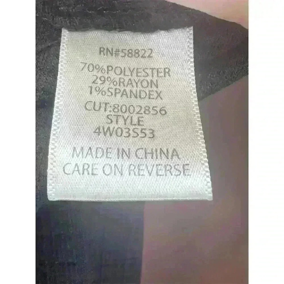 Max Studio Plus 1X Black Flutter Sleeve Knee Length Dress Women - Picture 12 of 14